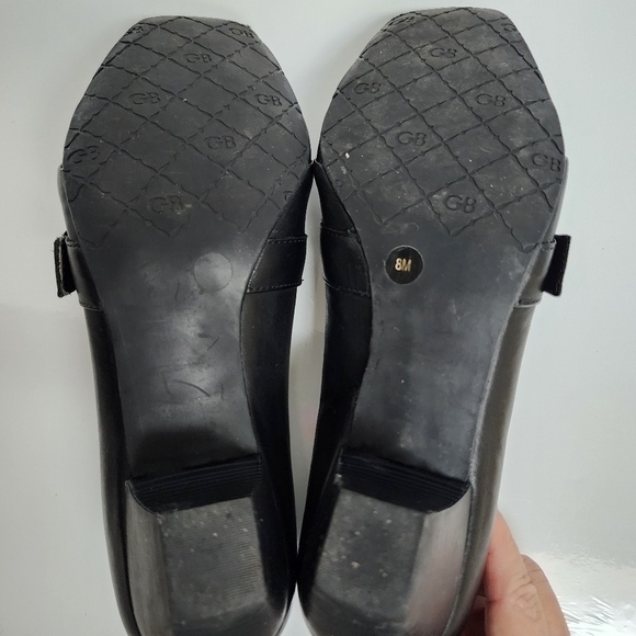 GIANNI BINI LEATHER UPPER MARY JANE SQUARE TOE SLIP ON PUMP - Picture 8 of 10